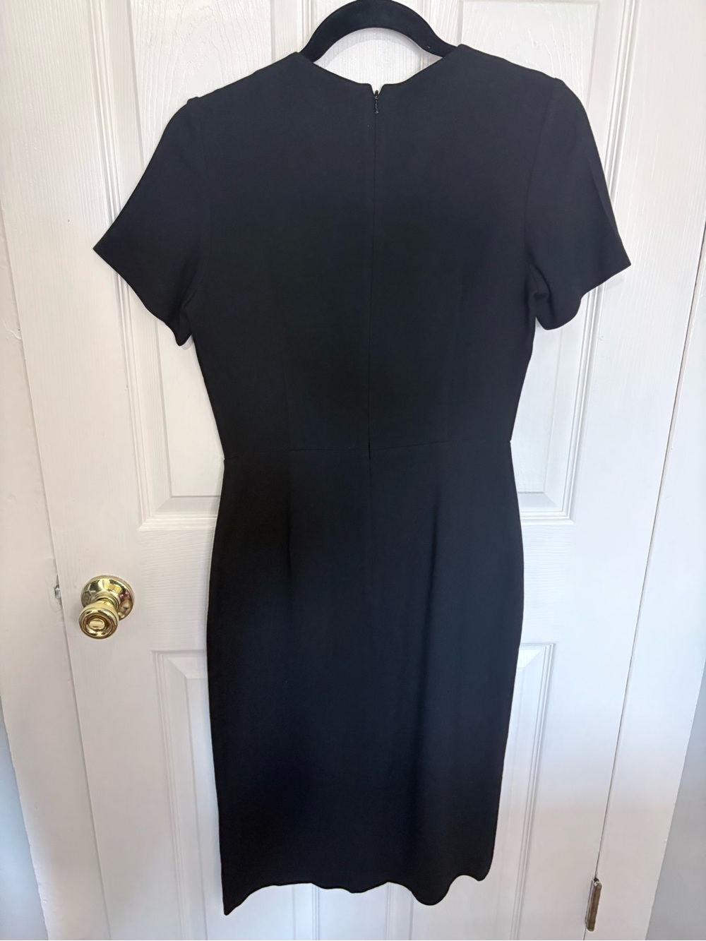 Massimo Dutti Black Midi Dress Size 4 Tailored Minimalist Quiet Luxury Workwear - Picture 7 of 11